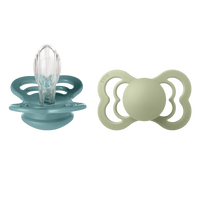 BIBS Supreme Silicone Island Sea/Sage 2 pak - Str. 2