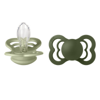 BIBS Supreme Silicone Sage/Hunter Green 2 pak - Str. 2