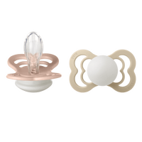 BIBS Supreme GLOW Silicone Blush/Vanilla 2 pak - Str. 2