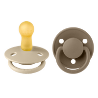 BIBS De Lux Latex Vanilla/Dark Oak 2 pak - Str. 2