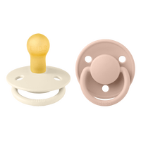 BIBS De Lux Latex Ivory/Blush 2 pak - Str. 1