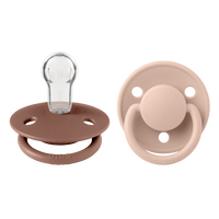 BIBS De Lux Silicone Onesize 2 pak - Vanilla/Dark Oak
