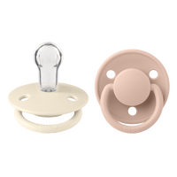 BIBS De Lux Silicone Onesize 2 pak - Ivory/Blush
