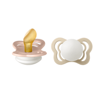 BIBS Couture GLOW Latex Blush/Vanilla 2 pak - Str. 1
