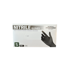 Nordic Protect sort nitril handske u. pudder - 100 stk.
