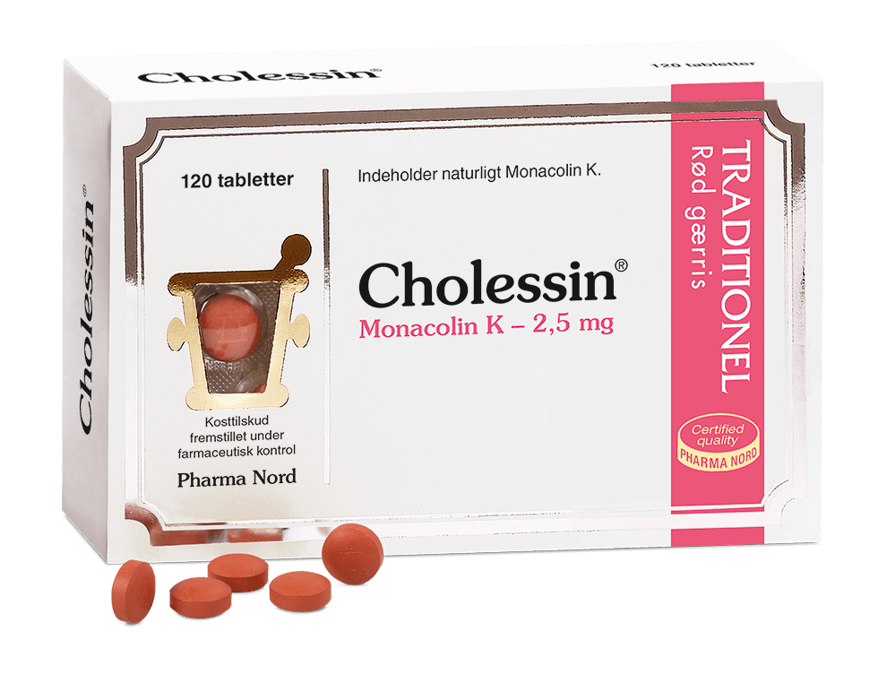 Cholessin Rød gærris - 120 tabl.