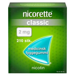 Nicorette Tyggegummi (Classic), 2 mg - 210 stk