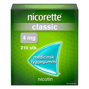 Nicorette Tyggegummi (Classic), 4 mg - 210 stk