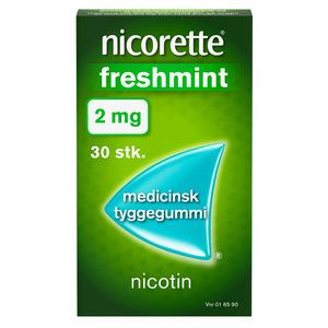 Nicorette Tyggegummi (Freshmint), 2 mg - 30 stk