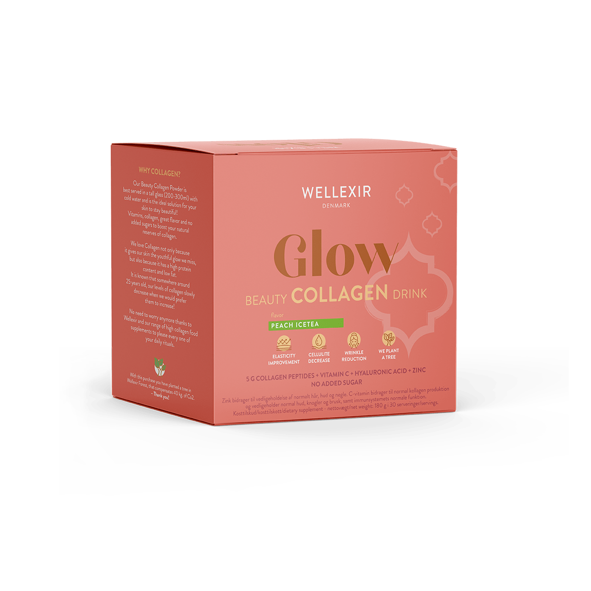 Wellexir Glow Beauty Drink Peach Ice Tea - 30 stk.