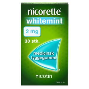 Nicorette tyggegummi (Whitemint), 2mg - 30 stk
