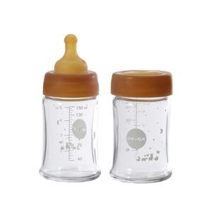 Hevea Baby Glasflaske Wide Neck 150 ml - 2 pak