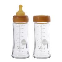 Hevea Baby Glasflaske Wide Neck 250 ml - 2 pak