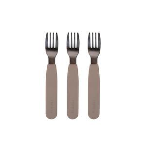 Filibabba Silikone gafler 3-pak - Warm grey