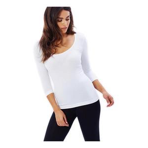 Boody 3/4 Sleeve Top, hvid