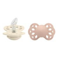 BIBS Infinity Silicone Anatomisk Ivory/Blush 2 pak - Str. 1
