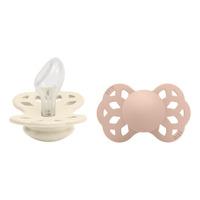 BIBS Infinity Silicone Anatomisk Ivory/Blush 2 pak - Str. 2