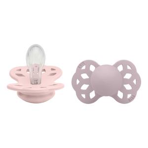 BIBS Infinity Silicone Symetrisk Blossom/Dusky Lilac 2 pak - Flere størrelser