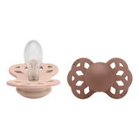 BIBS Infinity Silicone Symetrisk Blush/Woodchuck 2 pak - Str. 2
