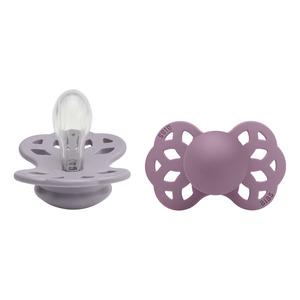 BIBS Infinity Silicone Symetrisk Fossil Grey/Mauve 2 pak - Flere størrelser