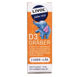 Livol D-dråber 2 uger – 4 år – 10 ml