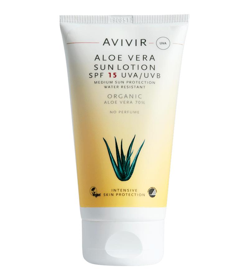 Køb Avivir Aloe Sunlotion SPF 15 150 ml billigt hos Med24.dk