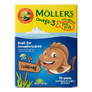 Møllers Tran Omega-3 Gelefisk Cola - 45 stk.
