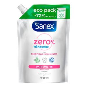 Sanex Zero % Flyd. Håndsæbe refill - 1000 ml.