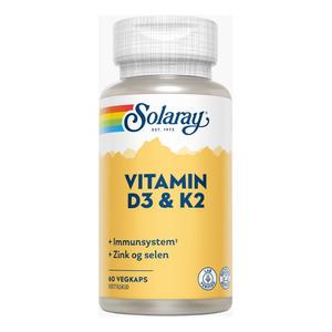 Solaray Vitamin D3 & K2 - 60 kaps.