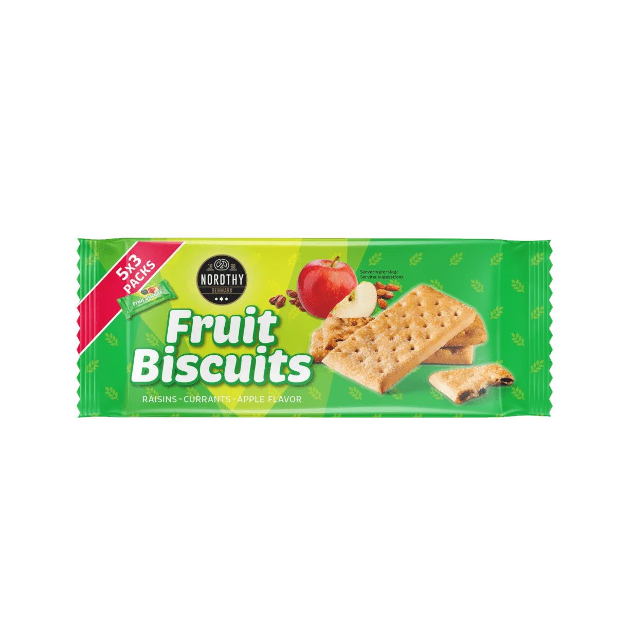 Nordthy Fruit Biscuits Apple 218 g Med24.dk