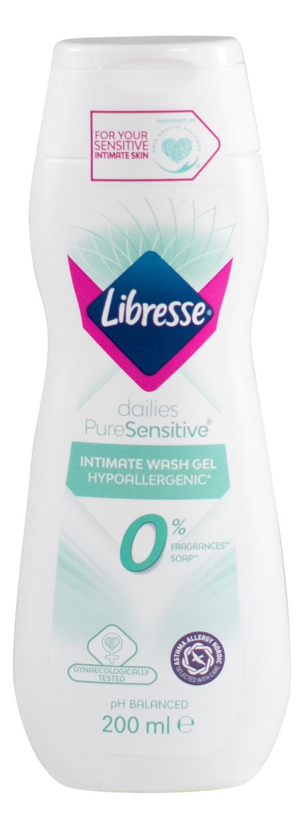 Køb Libresse Pure Sensitive Intimsæbe - 200 ml. billigt hos Med24.dk