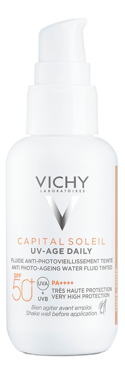 mild videnskabelig Manager Køb Vichy Capital Soleil UV-Age Daily Tinted SPF 50+ hos Med24.dk