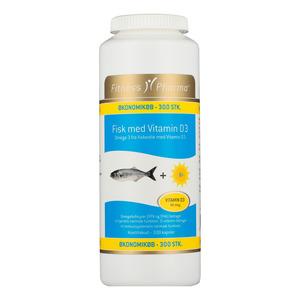 Fitness Pharma Fisk med Vitamin D3 - 300 kaps.