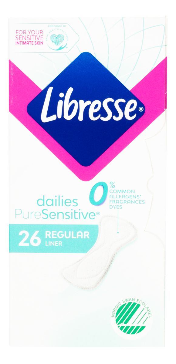 Køb Libresse Pure Sensitive Regular Liner - 26 stk. hos Med24.dk
