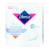 Libresse Pure Sensitive Ultra Night+Wings Bind - 8 stk.