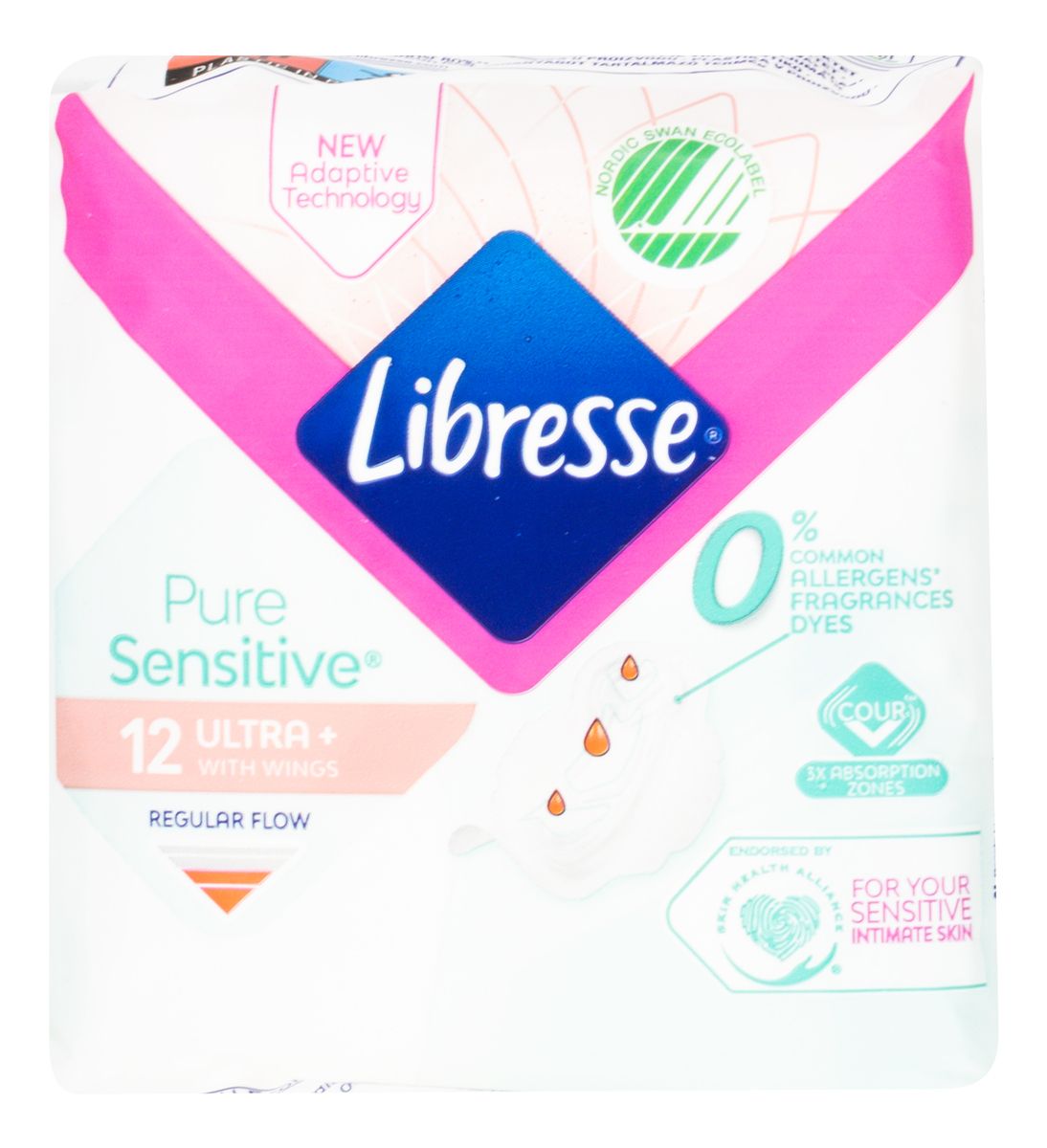 Køb Libresse Pure Sensitive Ultra+Wings - 12 stk. billigt hos Med24.dk
