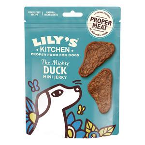 LilyÂ´s Kitchen hundesnack, The Mighty Duck Mini Jerky - 70g.