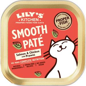 LilyÂ´s Kitchen vådfoder til kat, Salmon & Chicken & Prawns - 85 g.