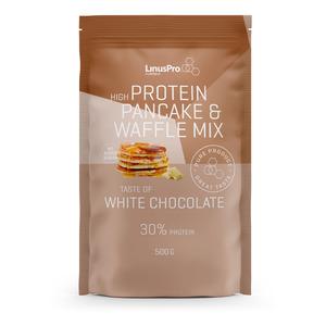 7: LinusPro Protein Pancake & Waffle White Chocolatemix - 500 g.