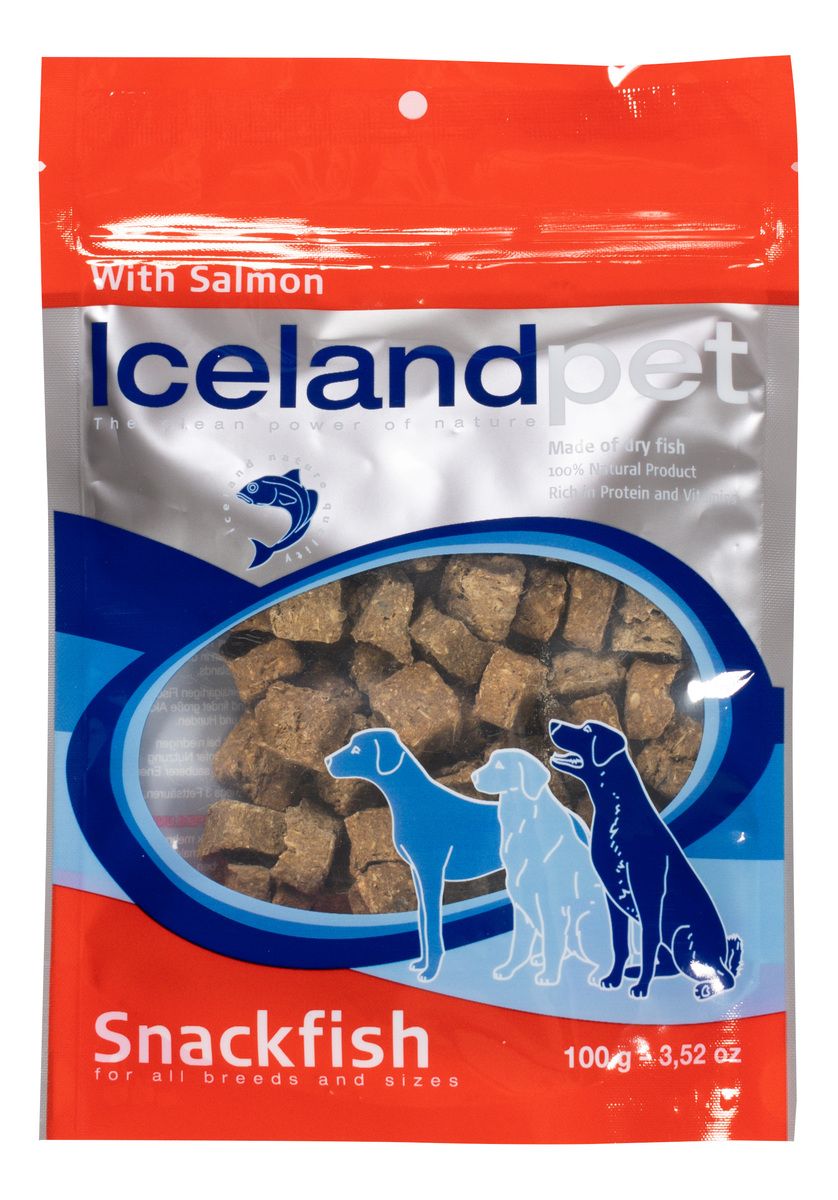 Køb Iceland Pet hundegodbidder, Salmon 100g. billigt hos Med24.dk