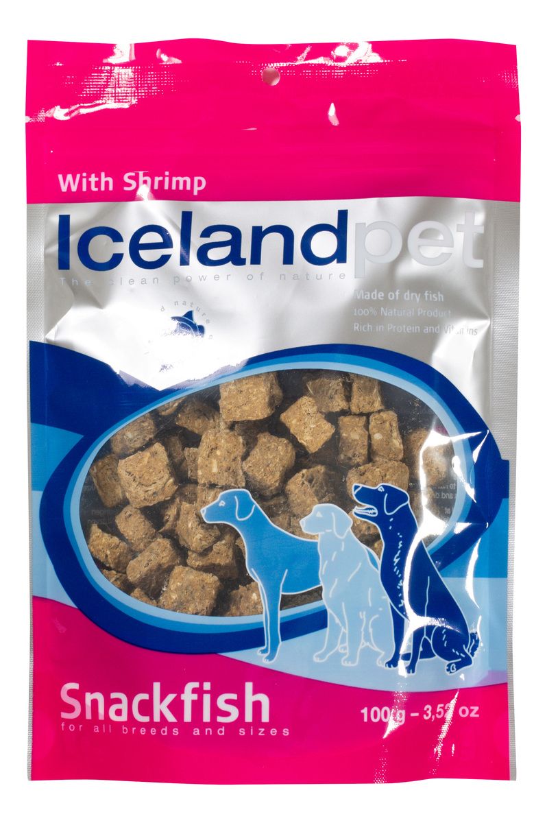 Køb Iceland Pet hundegodbidder, Shrimp 100g. billigt hos Med24.dk