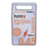 Tandex Flexi Mellemrumsbørste - 6 stk. - 0,45 mm = PHD 0,8 Tangerine