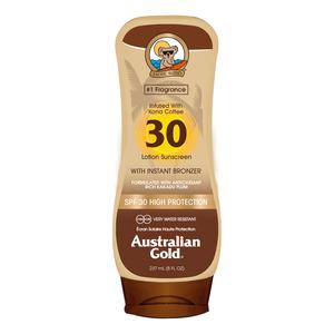 Australian Gold Lotion Sunscreen with bronzer SPF30 - 237 ml.