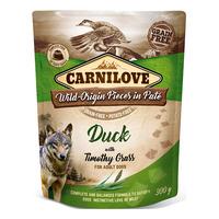 Carnilove Pouch Pate vådfoder m. and & timothegræs - 300g.