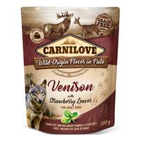Carnilove Pouch Pate vådfoder, vildt m. jordbærblade - 300g.