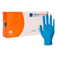 Abena Classic Engangshandsker, Blå, Nitril, Pudderfri, Flere størrelser - 100 stk.