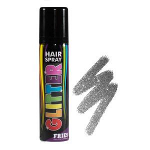 Fries Color Hairspray Glitterspray Sølv - 100 ml.