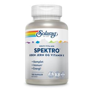 4: Solaray Spektro Multi-Vita-Min u. jern og K - 100 kaps.