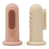 Mushie Finger Tandbørste Blush/Shifting Sand - 2 stk.