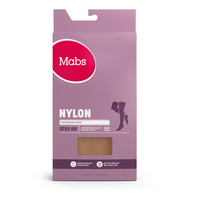 Køb Mabs Nylon Stay Up Tan - Flere størrelser hos Med24.dk